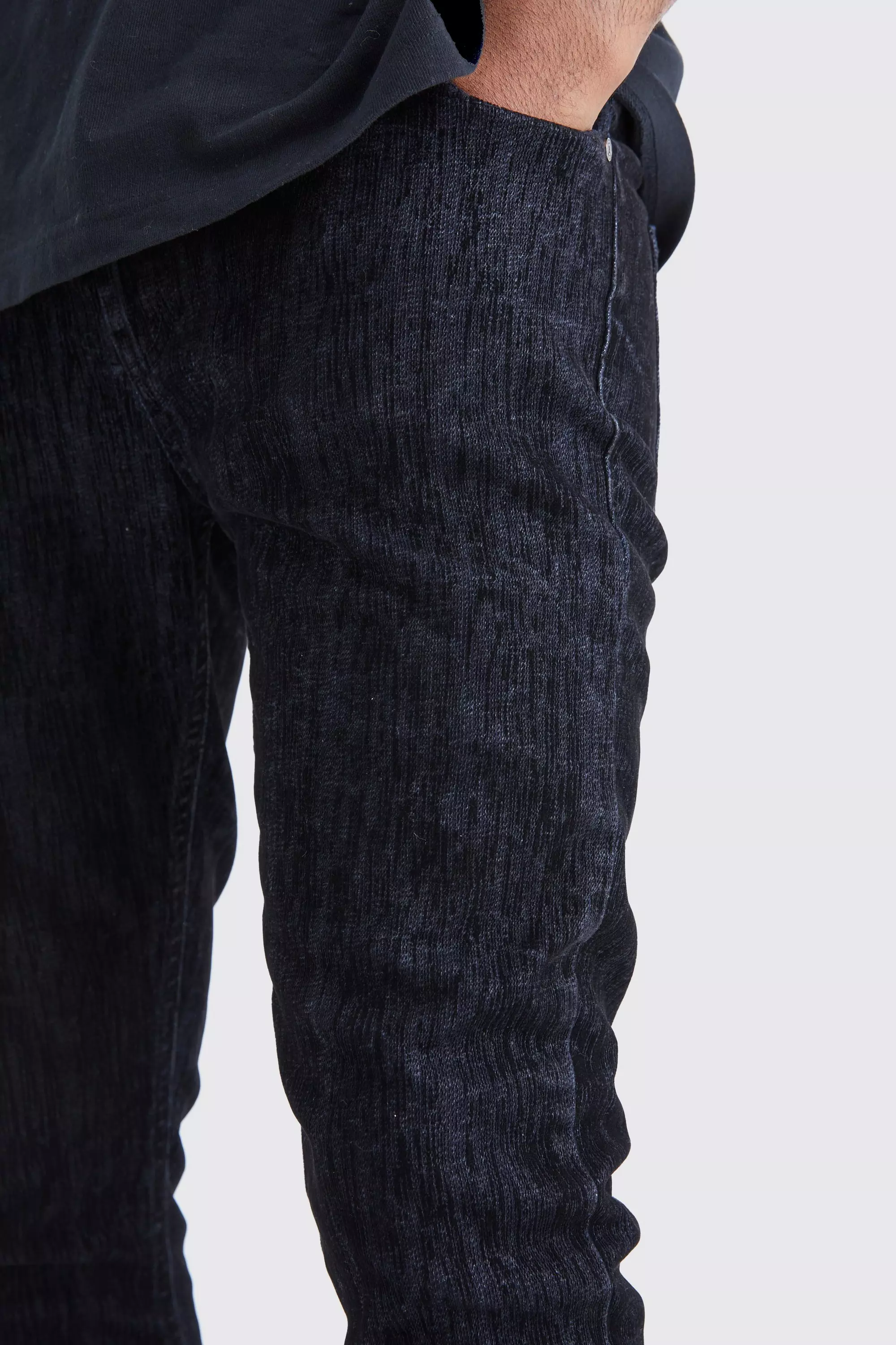 Tall Brushed Denim Skinny Stretch Stacked Jean